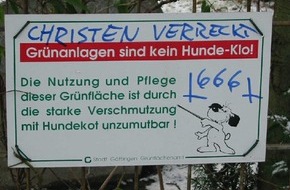 Polizeidirektion Göttingen: POL-GOE: (242/04) Grabsteine, Schilder und Hauswände beschmiert - Kein politischer Hintergrund