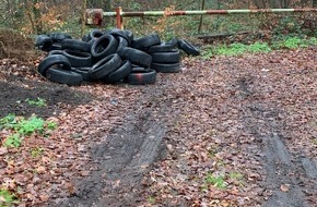 Polizeipräsidium Mannheim: POL-MA: Schwetzingen/Rhein-Neckar-Kreis: Unbekannter entsorgt Altreifen im Wald - Polizei sucht Zeugen