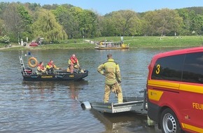 Feuerwehr Dresden: FW Dresden: Rettungseinsatz auf der Elbe