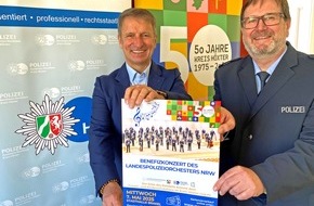 Kreispolizeibehörde Höxter: POL-HX: Landespolizeiorchester NRW gibt Benefizkonzert in Brakel / Konzert am 7. Mai zum Jubiläum 50 Jahre Kreis Höxter / Erlös für guten Zeck