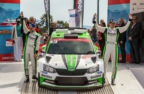 Skoda Auto Deutschland GmbH: Jan Kopecký und SKODA mit überlegenem Sieg in der WRC 2-Kategorie bei der Rallye Korsika (FOTO)