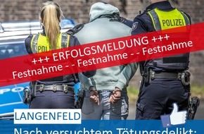 Polizei Mettmann: POL-ME: Nach versuchtem Tötungsdelikt: Polizei fasst Tatverdächtigen - Langenfeld / Köln - 2406066