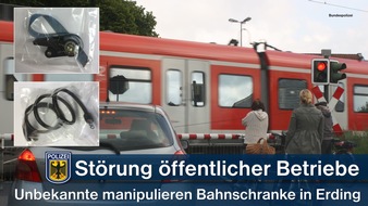 Bundespolizeidirektion München: Bundespolizeidirektion München: Bahnschranke manipuliert - Ermittlungen wegen Störung öffentlicher Betriebe