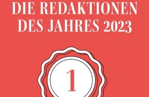 journalist - Magazin für Journalist*innen: journalist kürt die Redaktionen des Jahres: Die Zeit gewinnt mit 31 Auszeichnungen