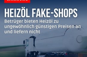 Polizeipräsidium Trier: POL-PPTR: Polizei warnt vor Heizöl Fake-Shops: Betrüger bieten Heizöl zu ungewöhnlich günstigen Preisen an und liefern nicht