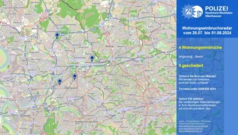 Polizeipräsidium Oberhausen: POL-OB: Wohnungseinbruchsradar für Oberhausen