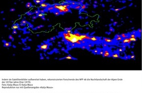 Schweizerischer Nationalfonds / Fonds national suisse: SNF: Schwindende Nacht über dem Alpenraum - Alpine Nachtlandschaften der 1970er Jahre erstmals rekonstruiert