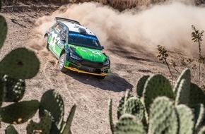 Skoda Auto Deutschland GmbH: Rallye Chile: heißer Kampf um den WRC2-Titel – Škoda Fahrer Gus Greensmith in Südamerika unter Zugzwang