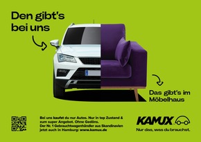 Finnischer Gebrauchtwagenhändler Kamux startet Werbeoffensive in Hamburg – Kein Verkaufstheater: „Nur das, was du brauchst.“ verspricht der skandinavische Marktführer