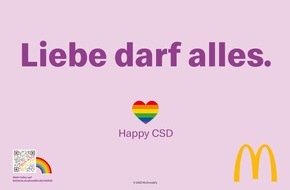 McDonald's Deutschland: McDonald's Deutschland feiert den Kölner Christoper Street Day und setzt mit neuem Spot ein Zeichen für gegenseitigen Respekt