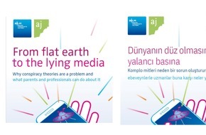 BLM Bayerische Landeszentrale für neue Medien: Verschwörungsmythen auf Englisch, Türkisch und Arabisch gegensteuern / Zum Safer Internet Day: Ratgeber von BLM und aj jetzt in drei Fremdsprachen kostenfrei verfügbar