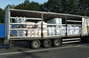 Verkehrsdirektion Koblenz: POL-VDKO: Fässer mit giftiger Fracht nicht gesichert - Gefahrguttransport wurde stillgelegt