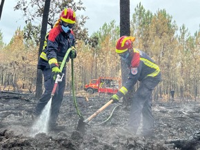 FW-BN: Wetteränderung unterstützt den Einsatz des Waldbrandmoduls in Südfrankreich