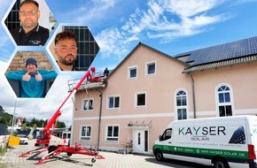 Kayser Solar: Die Energiehelden aus Bayern: Kayser GmbH und Zentral International setzen neue Maßstäbe