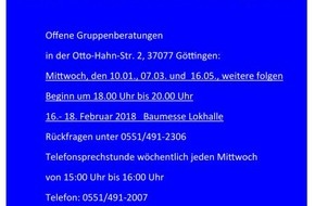 Polizeiinspektion Göttingen: POL-GÖ: (7/2018) Polizeiinspektion Göttingen setzt "Beratungsoffensive für wirksamen Einbruchschutz" fort - Erste Infoveranstaltung 2018 am 10. Januar in Göttingen, Anmeldung nicht erforderlich!