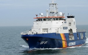 Bundespolizeiinspektion See Cuxhaven: BPOL-CUX: Das neue Einsatzschiff BP 81 POTSDAM nimmt Kurs in Richtung Cuxhaven