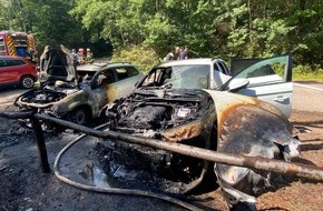 Polizeidirektion Landau: POL-PDLD: Zwei Fahrzeuge ausgebrannt