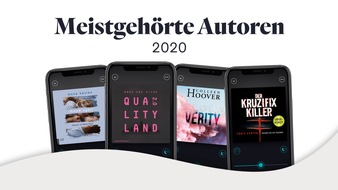 BookBeat GmbH: Die meistgehörten Hörbücher 2020 bei BookBeat: Anzahl der gehörten Stunden fast verdreifacht