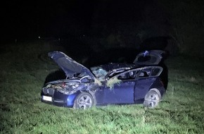 Polizeidirektion Wittlich: POL-PDWIL: Verkehrsunfall mit Verletzten, PKW-Überschlag