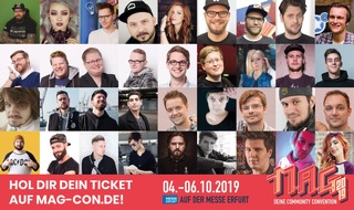 Messe Erfurt: Die Stars der Szene auf der MAG: Paluten, LeFloid, Rewinside, PietSmiet, Sturmwaffel & iBlali