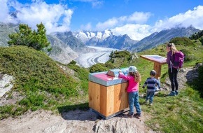 Aletsch Arena AG: Geologie live am Grossen Aletschgletscher: der neue Geologiesteg Moosfluh ist eröffnet!