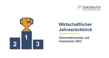 databyte GmbH: Wirtschaftlicher Jahresrückblick: Gewinnerbranchen und Insolvenzen 2023