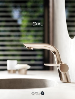 Sonniger Luxus für das moderne Bad – Jörger Design präsentiert „Exal“ in Edelmessing