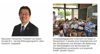 EPSON Deutschland GmbH: Epson Europa Präsident stellt Bildungsprogramm "New Horizons" vor