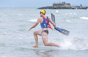 DLRG - Deutsche Lebens-Rettungs-Gesellschaft: 21. Internationaler DLRG Cup: Rettungsschwimmer aus fünf Nationen wettstreiten am Strand von Warnemünde