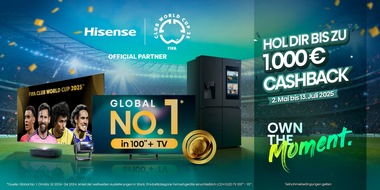 Hisense Gorenje Germany GmbH: Cashback Aktion: Hisense startet in den Fußball-Sommer