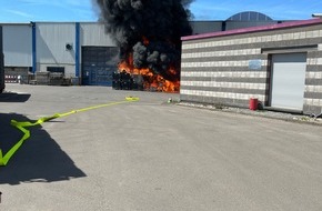 Polizeidirektion Trier: POL-PDTR: Industriebrand im Elektroschrottrecycling-Betrieb