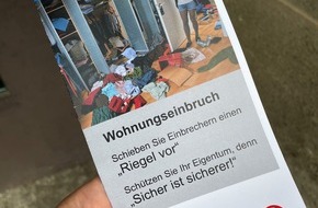 Polizei Bochum: POL-BO: Stadt Witten und Polizei Bochum - Präventionsflyer gegen Wohnungseinbruch