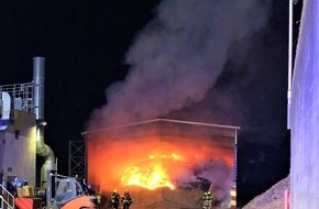 Polizeidirektion Worms: POL-PDWO: Worms - Brand in einer Lagerhalle