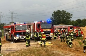 Kreisfeuerwehr Rotenburg (Wümme): FW-ROW: Einsatzübung: "Person" von Bagger überfahren