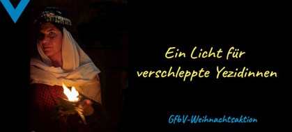 Gesellschaft für bedrohte Völker e.V. (GfbV): Einladung zur Lichtermahnwache: Ein Licht für verschleppte Yezidinnen