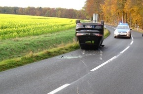 Polizeiinspektion Lüneburg/Lüchow-Dannenberg/Uelzen: POL-LG: ++ nicht angepasste Geschwindigkeit - Pkw überschlägt sich ++ hochwertiger Pkw BMW 750d gestohlen ++ ... die Polizei kontrolliert - Handy am Steuer ++ nach Übermüdung verunfallt - ...