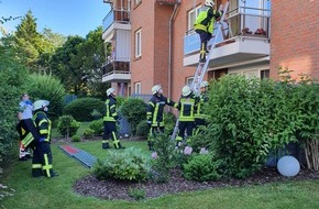 Freiwillige Feuerwehr Gemeinde Schiffdorf: FFW Schiffdorf: Feuerwehr öffnet Wohnung über Balkon