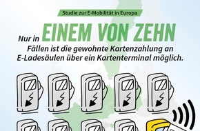 Initiative Deutsche Zahlungssysteme e.V.: Fallstudie zeigt Bezahlchaos an Europas E-Ladesäulen / Servicewüste E-Mobilität: Gewohnte Kartenzahlung fast nirgends möglich