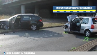 Polizei Duisburg: POL-DU: Duissern: In den Gegenverkehr geraten