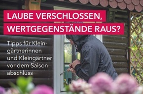 Polizeidirektion Lübeck: POL-HL: HL- St. Jürgen / Einbruchschutzprävention im Kleingartenverein