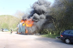 Polizeidirektion Mayen: POL-PDMY: Brand eines Wohnmobiles