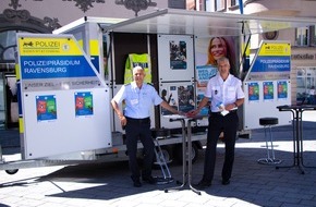 Polizeipräsidium Ravensburg: PP Ravensburg: Marktstand-Aktion 2023 des Polizeipräsidiums Ravensburg in den Landkreisen Ravensburg, Sigmaringen und dem Bodenseekreis