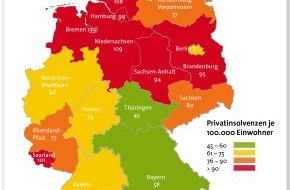 CRIF GmbH: Neue Bürgel Studie: Schuldenbarometer 1. Halbjahr 2009 / Anstieg bei den Privatinsolvenzen - vor allem jüngere Bundesbürger sind gefährdet