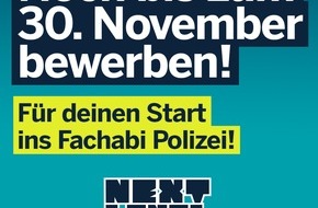 Polizei Mettmann: POL-ME: Bewerbungsfrist für die "Fachoberschule Polizei" endet am 30. November 2023 - Kreis Mettmann - 2311106