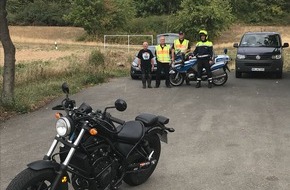 Polizeiinspektion Hameln-Pyrmont/Holzminden: POL-HM: MOTORRAD-KONTROLLE auf der L 580 "Rühler Schweiz"
vom 09.09.2018