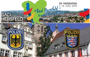 Polizeipräsidium Osthessen: POL-OH: Gemeinsame Pressemitteilung
der Stadt Bad Hersfeld, der Bundespolizei Kassel 
sowie der Polizei Osthessen" 
12. Juni 2019

Halbzeit auf dem Hessentag