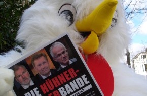Deutscher Tierschutzbund e.V.: Hühnerquälerbande Ringstorff, Wulff und Rüttgers: Deutscher Tierschutzbund startet Kampagne