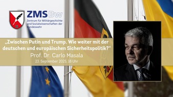 Zentrum für Militärgeschichte und Sozialwissenschaften der Bundeswehr: Masala im Livestream: Zwischen Putin und Trump. Wie weiter mit der deutschen und europäischen Sicherheitspolitik?