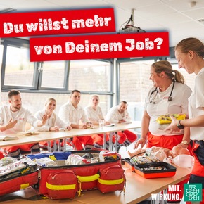 FW-GL: Neue Kampagne der Stadtverwaltung - Mit #EINSATZFÜRGL werden Notfallsanitäterinnen und -sanitäter fürs Feuerwehrteam gesucht