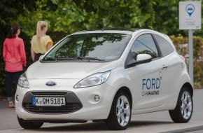 Ford-Werke GmbH: "Ford Carsharing" feiert ersten Geburtstag (FOTO)